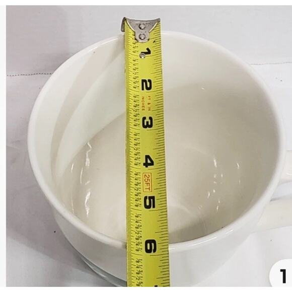 Rare Giant Starbucks 45 Oz. Ceramic Coffee Mug Cup Siren Mermaid Large Logo 6x6” - Picture 8 of 8